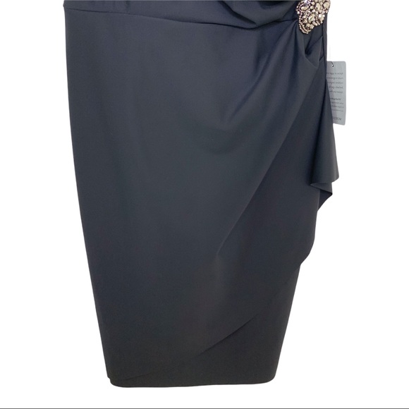 ALEX EVENINGS Jersey Knit Rhinestone Detail Dress - Picture 7 of 12